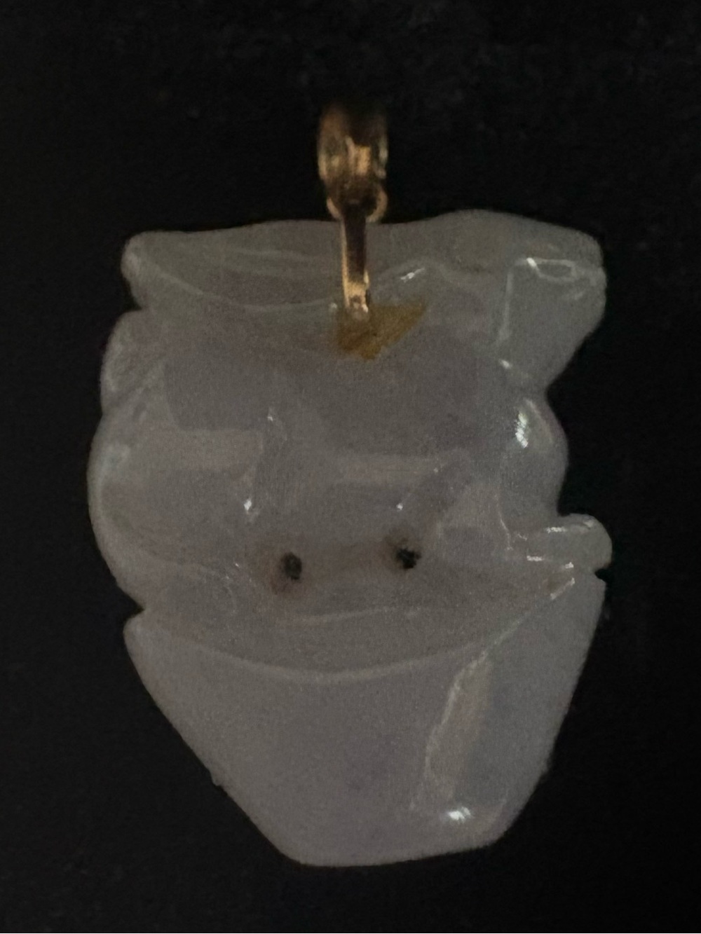 White Jade Cat Pendant Necklace Charm - Picture 1 of 5